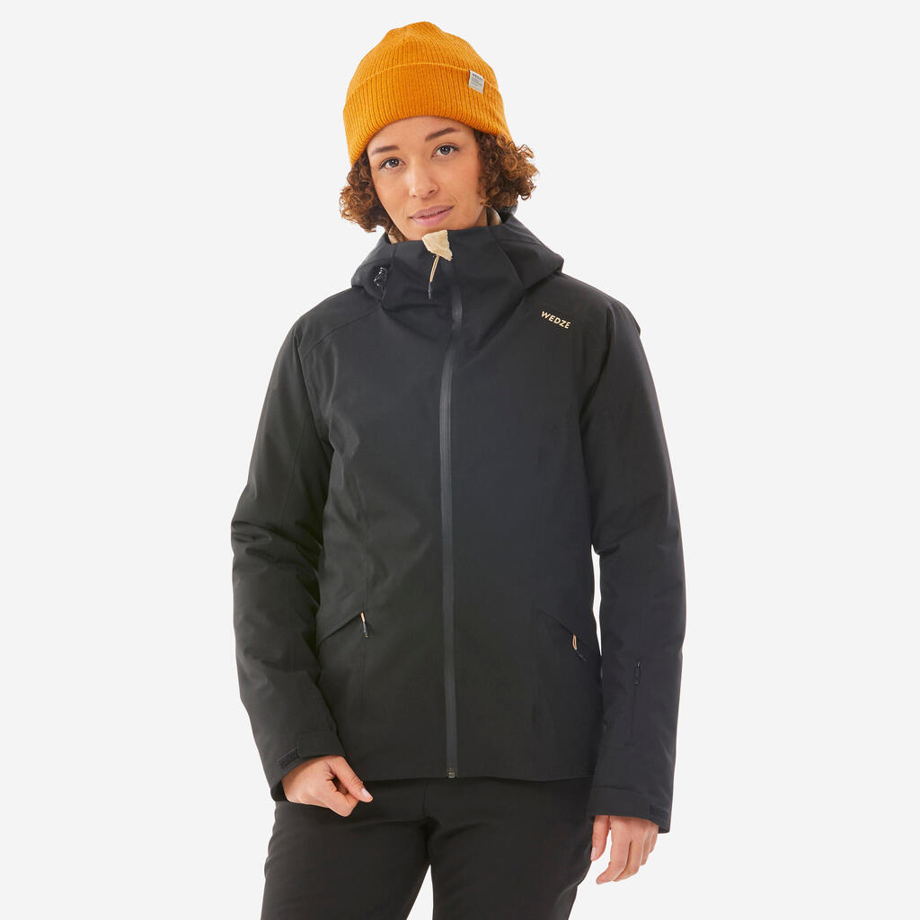 Women’s Warm and Waterproof Ski Jacket 500 - Black